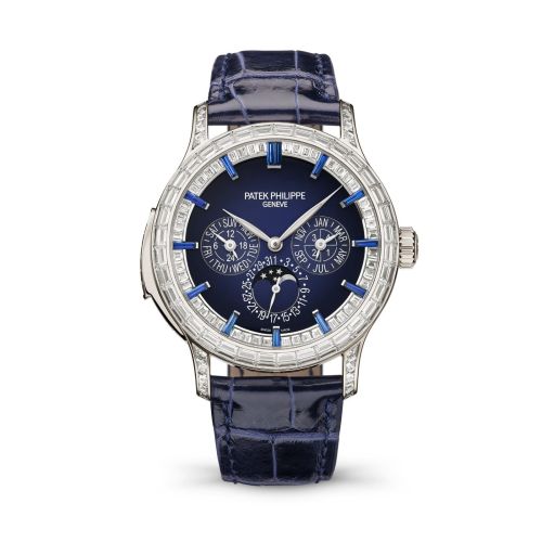 replica Patek Philippe - 5374/300P-001 Minute Repeater Perpetual Calendar Haute Joaillerie 5374 Platinum / Blue watch