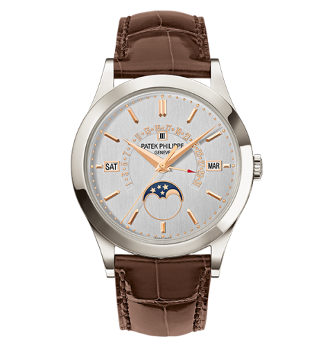replica Patek Philippe - 5496P-015 Perpetual Calendar 5496 Platinum / Silver watch