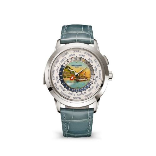replica Patek Philippe - 5531G-001 World Time Minute Repeater White Gold / Lake Geneva Steamboat watch - Click Image to Close