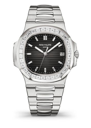 replica Patek Philippe - 5711/110P-001 Nautilus 5711 Platinum - Baguette / Grey watch - Click Image to Close