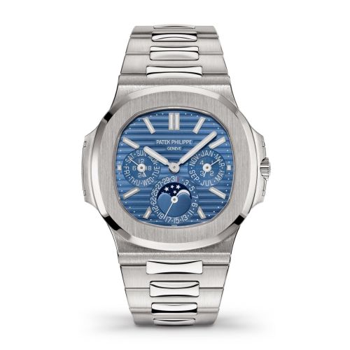 replica Patek Philippe - 5740/1G-001 Nautilus Perpetual Calendar 5740 White Gold / Blue watch