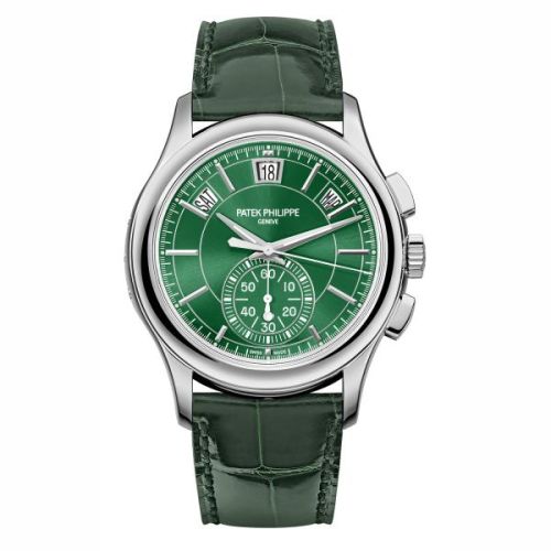 replica Patek Philippe - 5905P-014 Annual Calendar Chronograph 5905 Platinum / Green watch - Click Image to Close