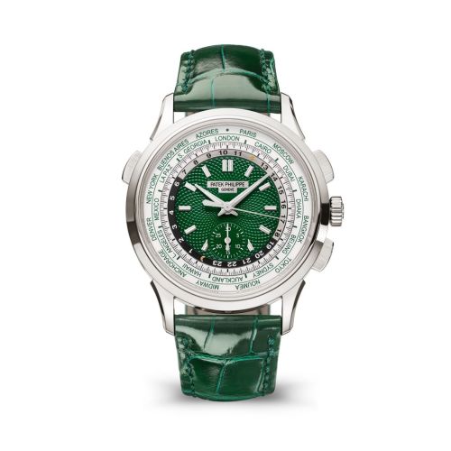 replica Patek Philippe - 5930P-001 World Time Chronograph 5930 Platinum / Green watch
