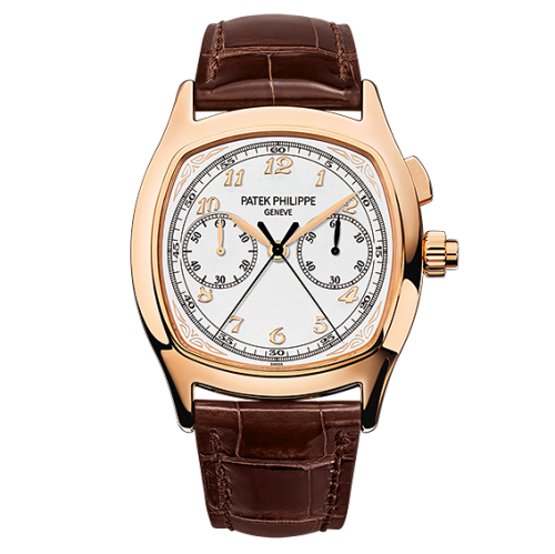 replica Patek Philippe - 5950R-001 Split-Seconds Chronograph 5950 Rose Gold / Silver watch - Click Image to Close
