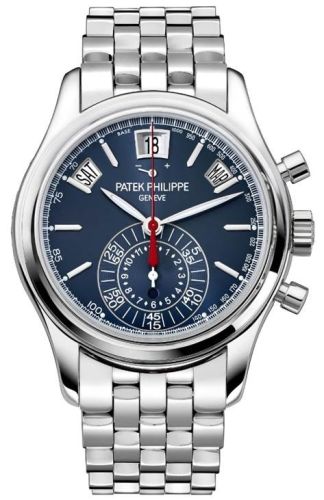 replica Patek Philippe - 5960/1P-0XX Annual Calendar Chronograph 5960 Platinum / Blue / Bracelet watch
