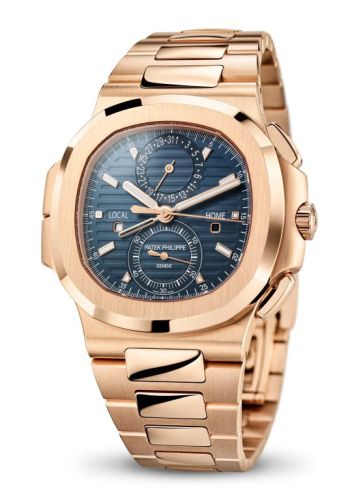 replica Patek Philippe - 5990/1R-001 Nautilus Travel Time Rose Gold / Blue watch