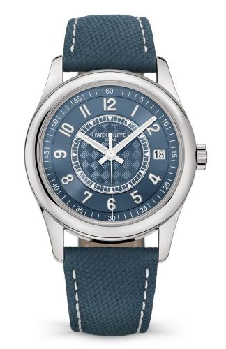 replica Patek Philippe - 6007A-001 Calatrava Stainless Steel / Blue watch - Click Image to Close