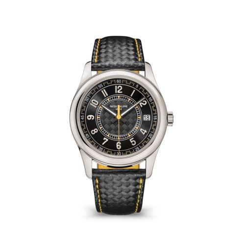 replica Patek Philippe - 6007G-001 Calatrava White Gold / Black - Yellow watch