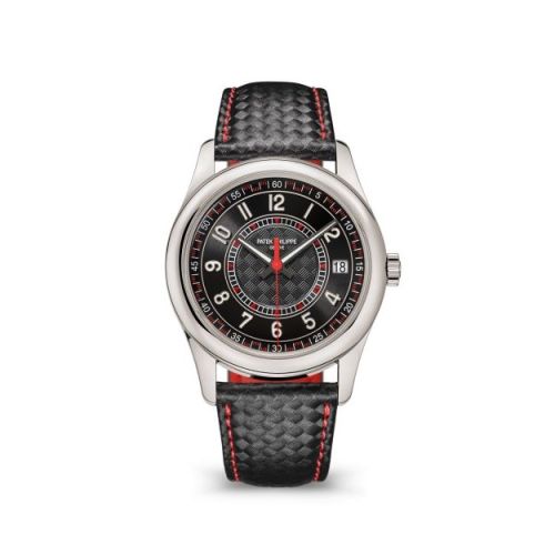 replica Patek Philippe - 6007G-010 Calatrava White Gold / Black - Red watch