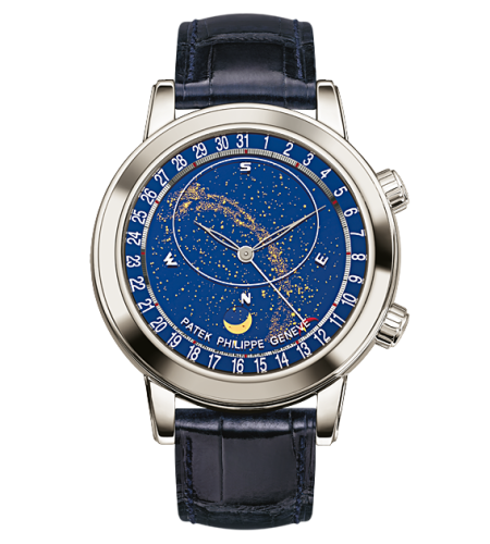 replica Patek Philippe - 6102P-001 Celestial 6102 Platinum / Blue watch - Click Image to Close