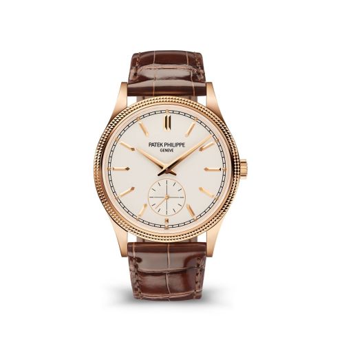 replica Patek Philippe - 6119R-001 Calatrava Clous de Paris Rose Gold / Silver watch
