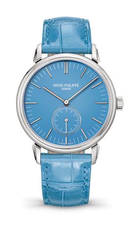 replica Patek Philippe - 6127G-010 Calatrava 6127 White Gold / Light Blue / Tokyo 2023 watch - Click Image to Close