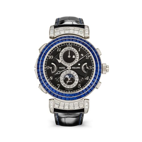replica Patek Philippe - 6300/401G-001 Grandmaster Chime 6300 White Gold - Sapphire / Black watch