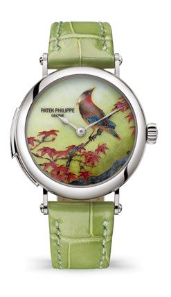 replica Patek Philippe - 7000/50G-011 Minute Repeater 7000 Bird on a Red Maple watch - Click Image to Close