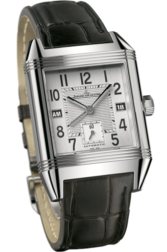 replica watch Jaeger-LeCoultre - 7008420 Reverso Squadra Hometime Stainless Steel / Silver / Alligator - Click Image to Close