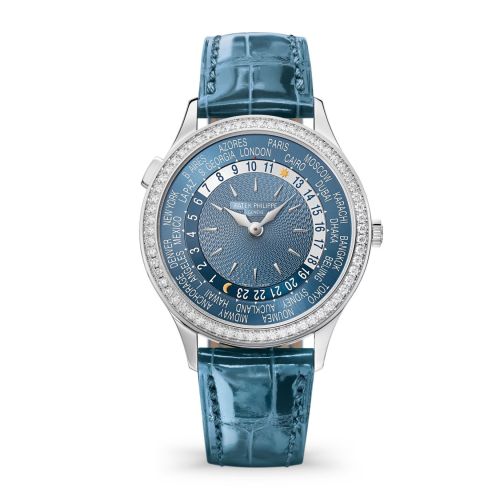 replica Patek Philippe - 7130G-016 World Time 7130 White Gold / Blue - Beijing watch