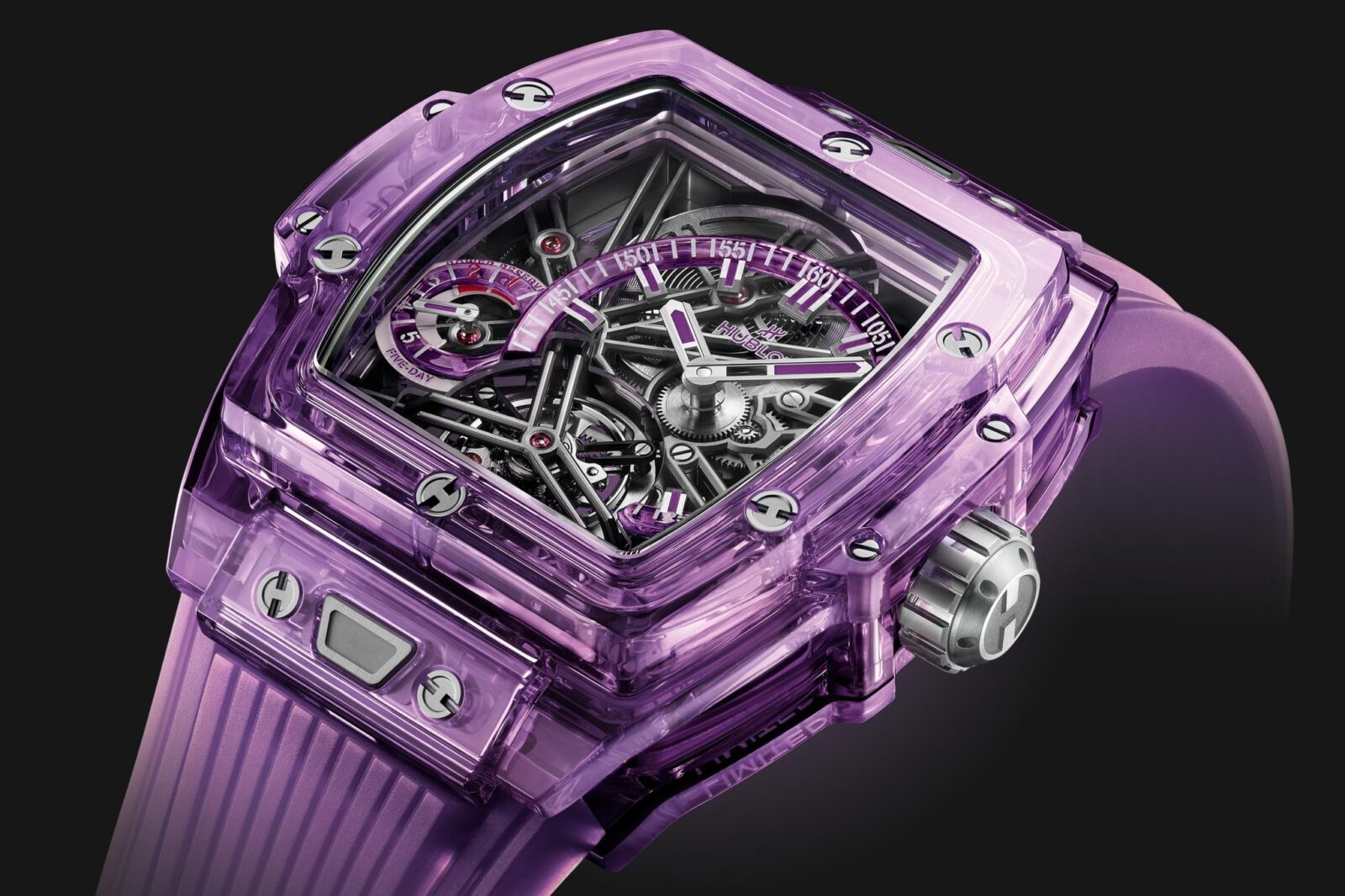 replica hublot Spirit of Big Bang Tourbillon Purple Sapphire watch 645.JM.0120.RT