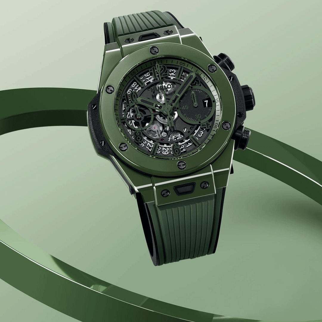 replica hublot Big Bang Unico Dark Green Ceramic watch 441.GX.5210.RX