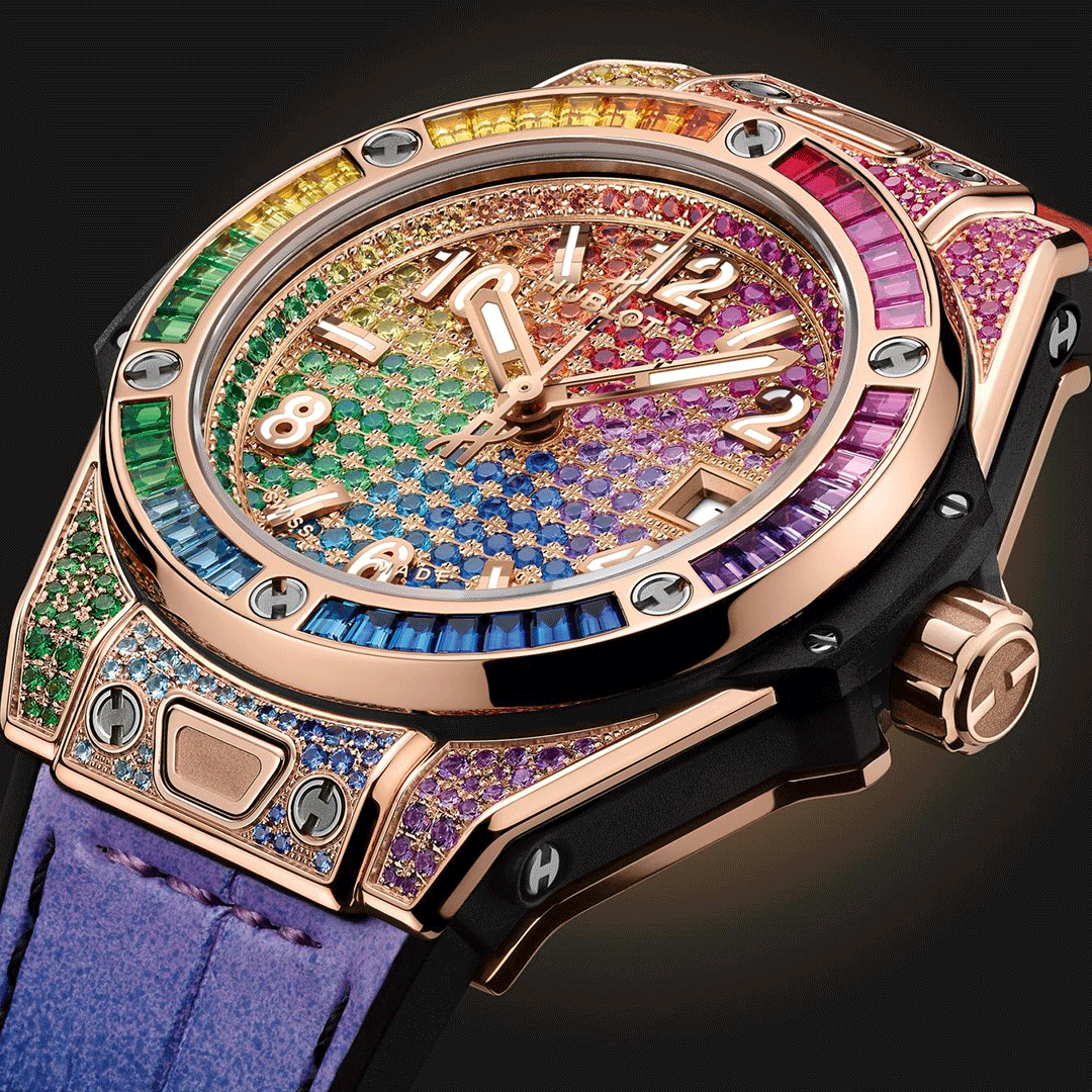 replica hublot Big Bang One Click King Gold Rainbow watch 485.OX.9900.LR.0999