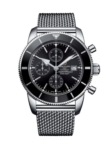 Breitling watch replica - A1331212/BF78/152A Superocean Heritage II 46 Chronograph Stainless Steel / Black / Black / Milanese