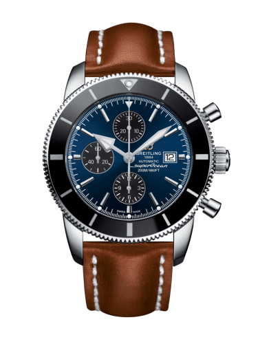 Breitling watch replica - A1331212/C968/440X/A20D.1 Superocean Heritage II 46 Chronograph Stainless Steel / Black / Blue / Calf / Folding