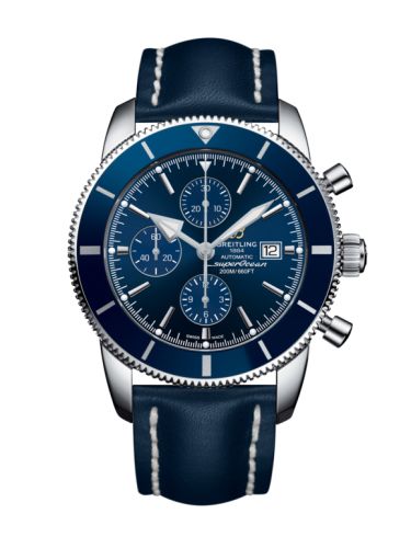 Breitling watch replica - A1331216/C963/101X/A20BA.1 Superocean Heritage II 46 Chronograph Stainless Steel / Blue / Blue / Calf / Pin
