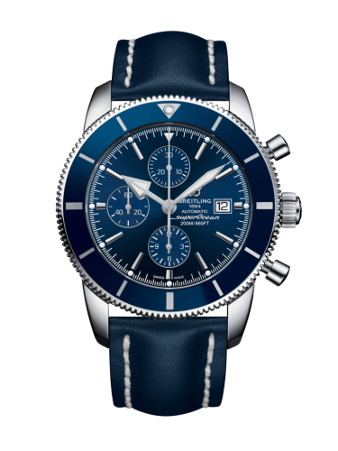 Breitling watch replica - A1331216/C963/102X/A20D.1 Superocean Heritage II 46 Chronograph Stainless Steel / Blue / Blue / Calf / Folding - Click Image to Close