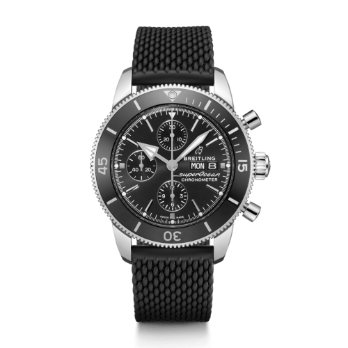 Breitling watch replica - A13313121B1S1 Superocean Heritage II Chronograph 44 Stainless Steel / Black / Rubber / Folding