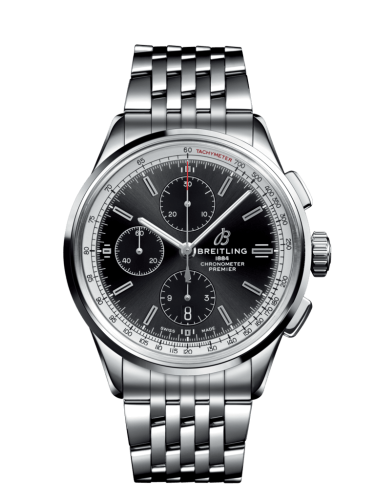 replica Breitling watch - A13315351B1A1 Premier Chronograph 42 Stainless Steel / Black / Bracelet