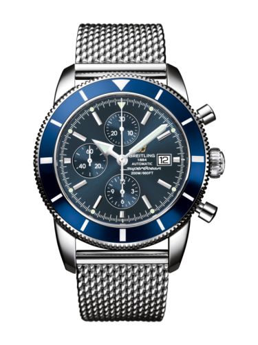 Breitling watch replica - A1332016.C758.152A Superocean Heritage 46 Chronograph Stainless Steel / Blue / Blue / Milanese