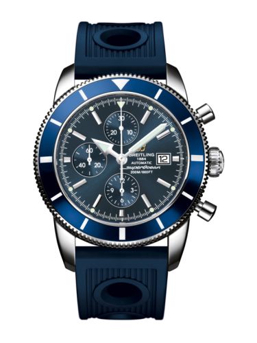 Breitling watch replica - A1332016.C758.205S Superocean Heritage 46 Chronograph Stainless Steel / Blue / Blue / Rubber