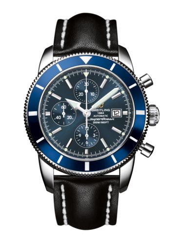 Breitling watch replica - A1332016.C758.441X Superocean Heritage 46 Chronograph Stainless Steel / Blue / Blue / Calf
