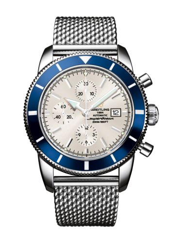 Breitling watch replica - A1332016.G698.152A Superocean Heritage 46 Chronograph Stainless Steel / Blue / Stratus Silver / Milanese