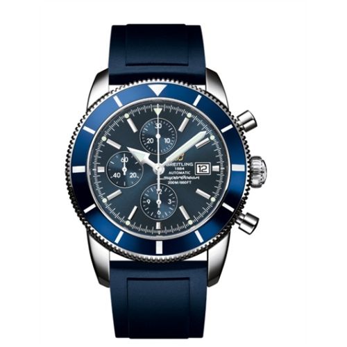 Breitling watch replica - A1332016.C758.139S Superocean Heritage 46 Chronograph Stainless Steel / Blue / Blue / Rubber