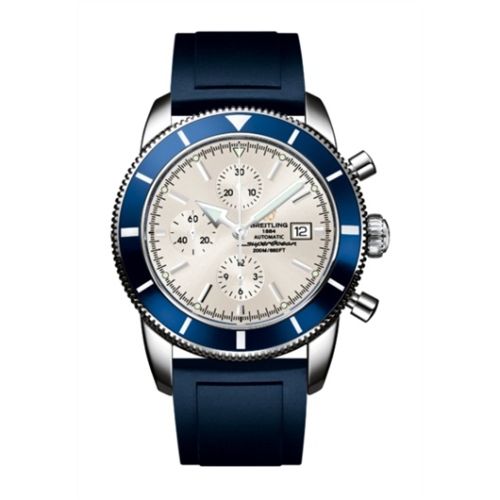 Breitling watch replica - A1332016.G698.139S Superocean Heritage 46 Chronograph Stainless Steel / Blue / Stratus Silver / Rubber - Click Image to Close