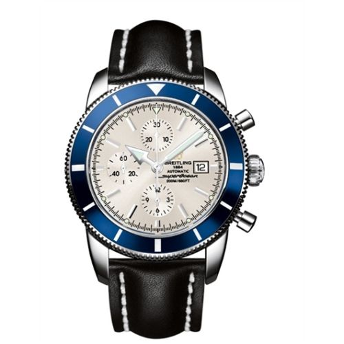 Breitling watch replica - A1332016.G698.441X Superocean Heritage 46 Chronograph Stainless Steel / Blue / Stratus Silver / Calf