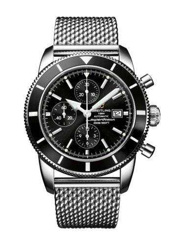 Breitling watch replica - A1332024.B908.152A Superocean Heritage 46 Chronograph Stainless Steel / Black / Black / Milanese