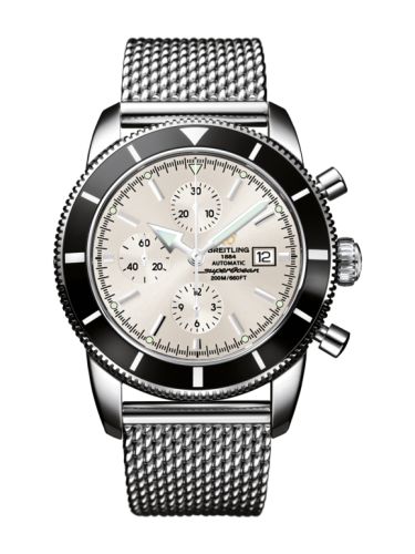 Breitling watch replica - A1332024.G698.152A Superocean Heritage 46 Chronograph Stainless Steel / Black / Stratus Silver / Milanese