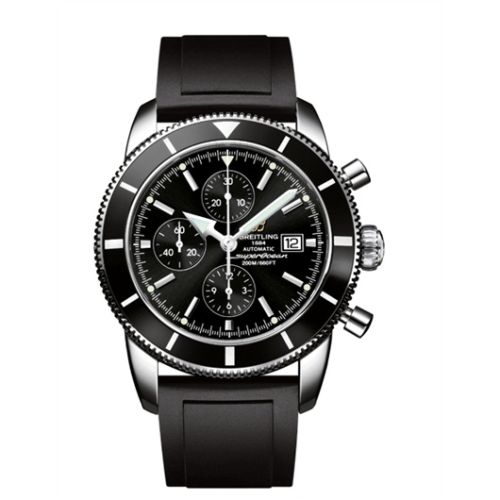 Breitling watch replica - A1332024.B908135S Superocean Heritage 46 Chronograph Stainless Steel / Black / Black / Rubber