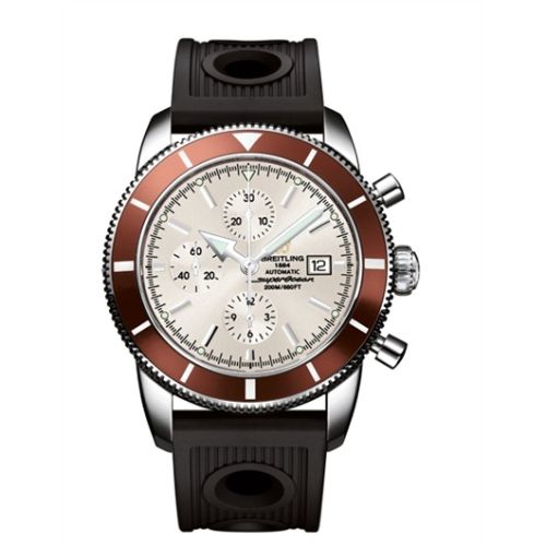 Breitling watch replica - A1332033.G698.201S Superocean Heritage 46 Chronograph Stainless Steel / Bronze / Stratus Silver / Rubber