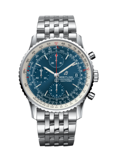 best replica Breitling - A13324121C1A1 Navitimer 1 Chronograph 41 Stainless Steel / Blue / Bracelet watch - Click Image to Close