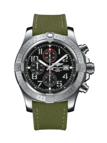 replica Breitling - A1337111/BC28/105W/A20BA.1 Super Avenger II Stainless Steel / Volcano Black / Military / Pin watch