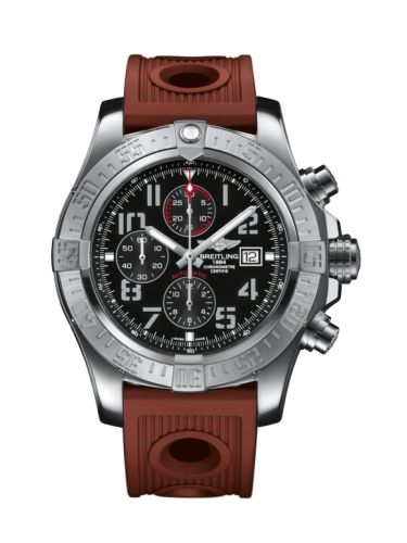replica Breitling - A1337111/BC28/206S/A20D.2 Super Avenger II Stainless Steel / Volcano Black / Rubber / Folding watch