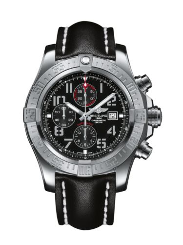 replica Breitling - A1337111/BC28/441X/A20BA.1 Super Avenger II Stainless Steel / Volcano Black / Calf / Pin watch