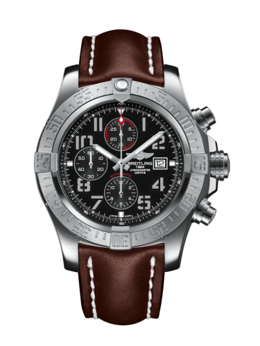 replica Breitling - A1337111/BC28/443X/A20BA.1 Super Avenger II Stainless Steel / Volcano Black / Calf / Pin watch