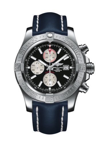 replica Breitling - A1337111/BC29/101X/A20BA.1 Super Avenger II Stainless Steel / Volcano Black / Calf / Pin watch - Click Image to Close