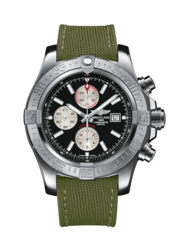 replica Breitling - A1337111/BC29/105W/A20BA.1 Super Avenger II Stainless Steel / Volcano Black / Military / Pin watch - Click Image to Close
