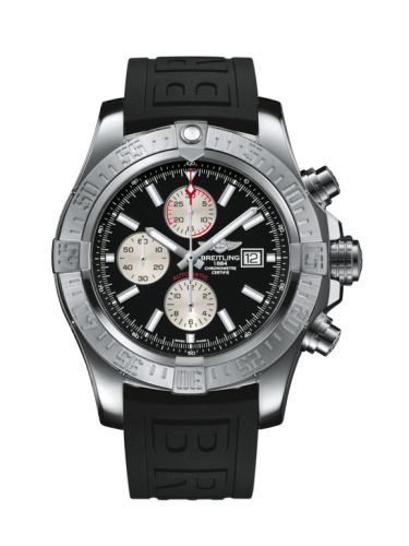 replica Breitling - A13371111B1S2 Super Avenger II Stainless Steel / Volcano Black / Rubber / Pin watch