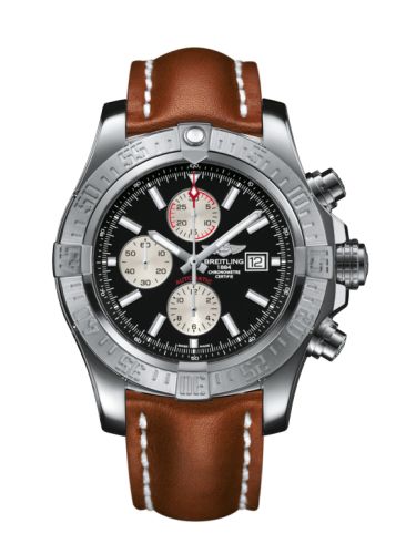 replica Breitling - A1337111/BC29/439X/A20BA.1 Super Avenger II Stainless Steel / Volcano Black / Calf / Pin watch - Click Image to Close