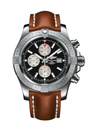 replica Breitling - A1337111/BC29/440X/A20D.1 Super Avenger II Stainless Steel / Volcano Black / Calf / Folding watch - Click Image to Close